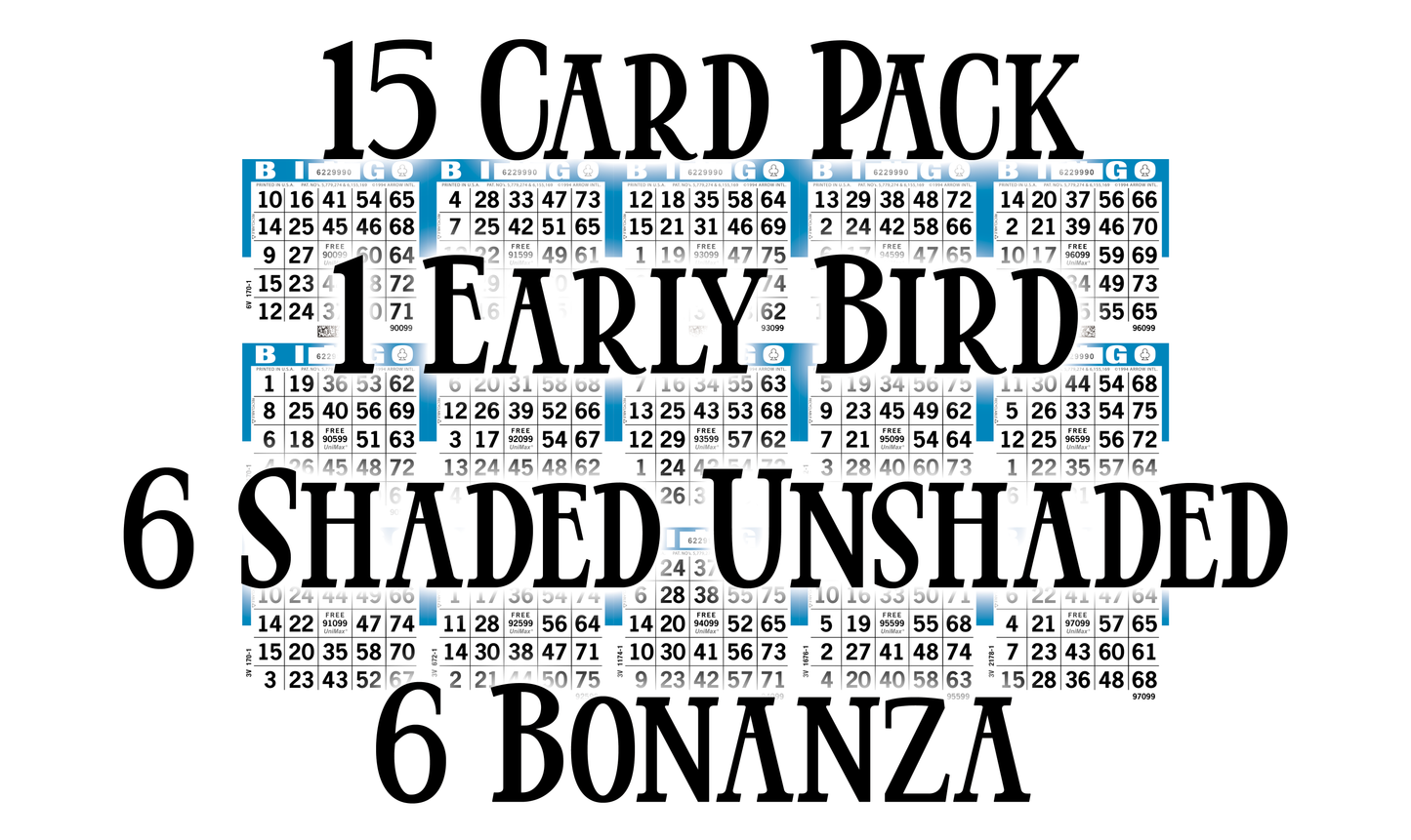 Mega Bingo Packet - 15 Face