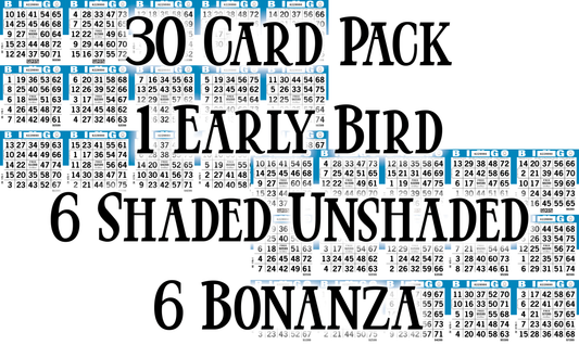 Mega Bingo Packet - 30 Face