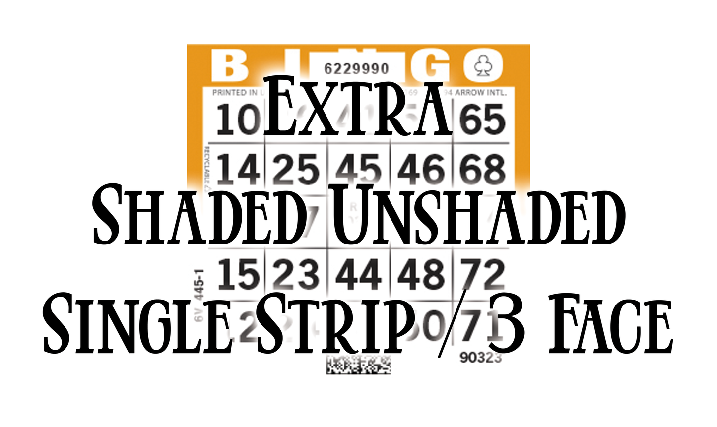 **EXTRA** Mega Bingo Packet - Extra Strip (1) - Shaded / Unshaded